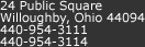 24 Public Square Willoughby Ohio phone 440-954-3111 fax 440-954-3114